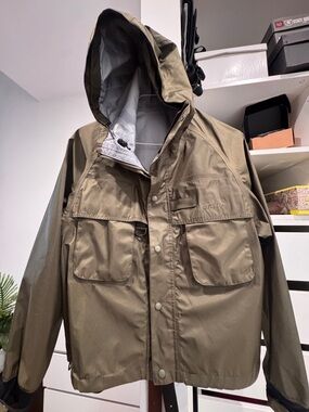 Orvis Olive Green Hooded Raincoat